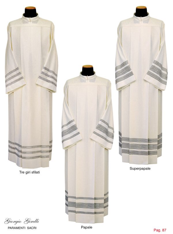 Camici sfilati tre giri / papale / super papale